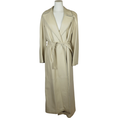 Ivonne Piel Gabardina Larga Piel Beige (60 chars)