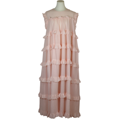 Devotion Twins Vestido Largo Volantes Rosa