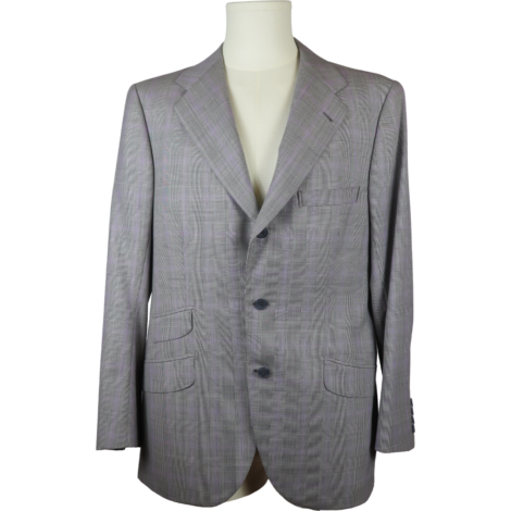 Manuel Calvo de Mora Blazer Lana Príncipe de Gales Gris